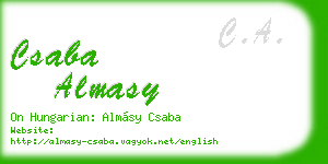 csaba almasy business card