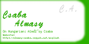 csaba almasy business card